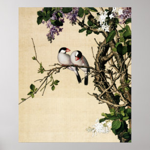 Poster Lilac et White Syringa Art