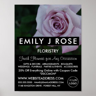 Poster Lilac Rose, Floriste, Floriste Publicité