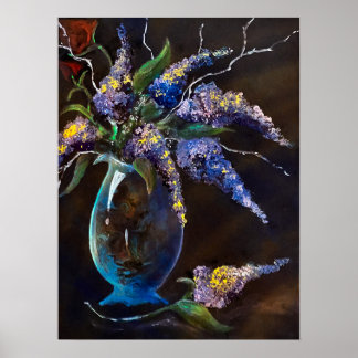 Poster Lilacs dans l'impression Vase Abstraite
