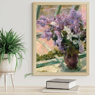 Poster Lilacs dans une fenêtre Mary Cassatt Art