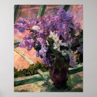 Poster Lilacs dans une fenêtre par Mary Cassatt