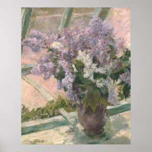 Poster Lilacs in Window by Mary Cassatt American Painter