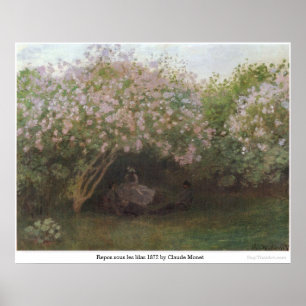 Poster Lilas sous 1872 de les de Repos par Claude Monet