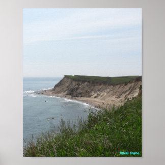 Poster L'île Coastal Block, Rhode Island
