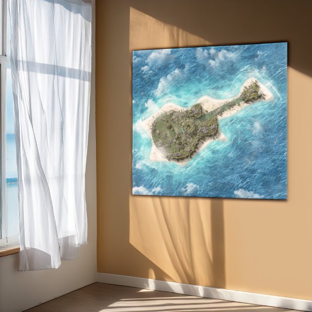 Poster L'île de Guitare (Créateur téléchargé)