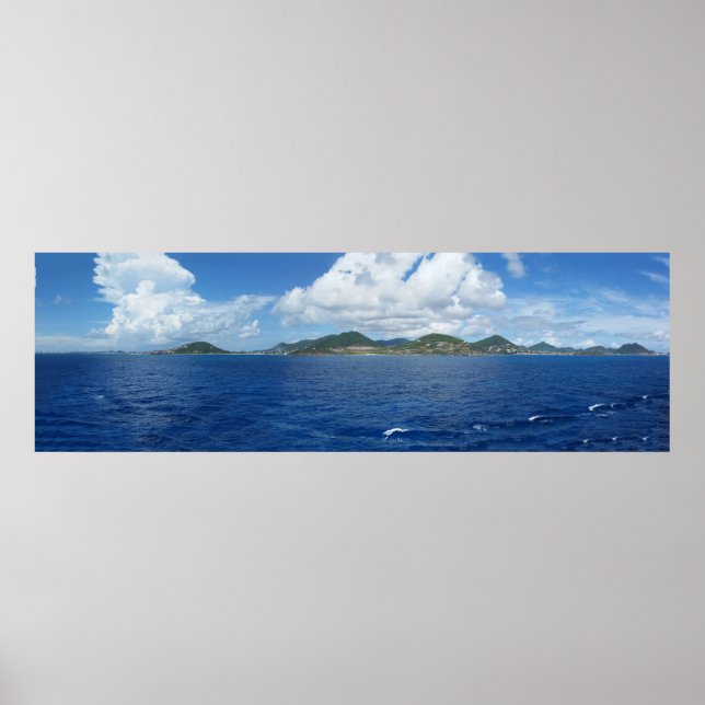Poster L'île de Saint-Martin aux beaux jours (Devant)