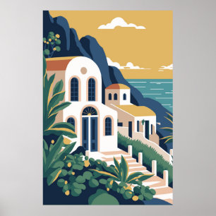 Poster L'île de Santorin