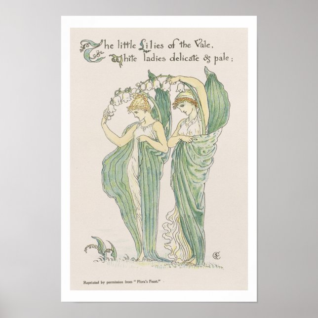 Poster Lilies of the Vale, from Flora's Feast, 1901 (Devant)
