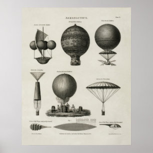 Poster L'illustration technique montre les premières conc