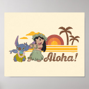 Poster Lilo et Stitch   Aloha