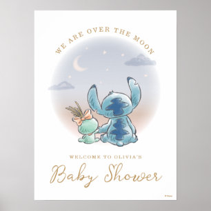 Poster Lilo et Stitch   Au-dessus de la lune - Baby showe