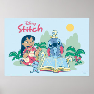 Poster Lilo & Stitch Lire le vilain canard