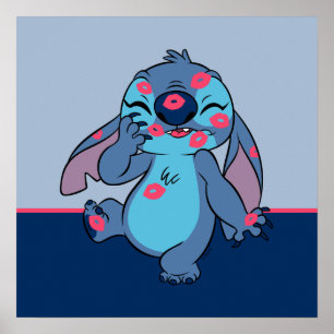 Poster Lilo & Stitch   Stitch Couvert dans les baisers