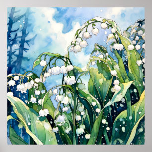 Poster Lily De La Fleur De Vallée
