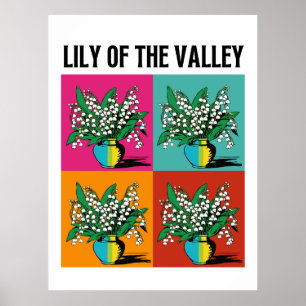Poster Lily of the Valley May Mois de naissance Flower Po