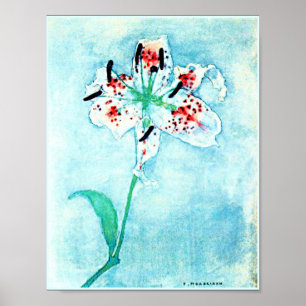 Poster Lily, peinture de Piet Mondrian