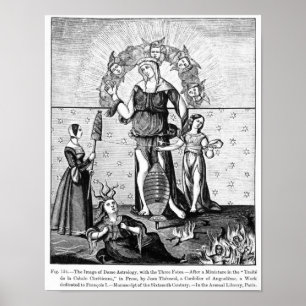 Poster L'image de Dame Astrology avec les Trois