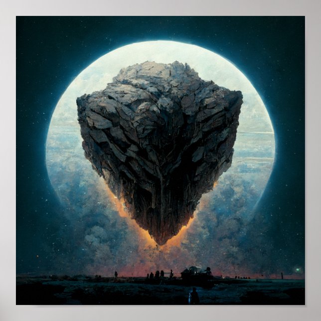 Poster L'Imaginaire Monolithe Sci-Fi Art (Devant)