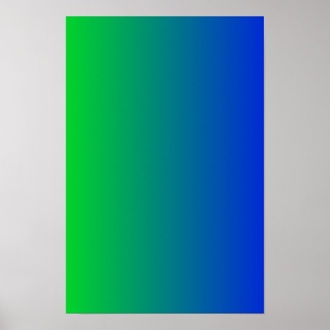 Poster Lime au dégradé bleu (Devant)