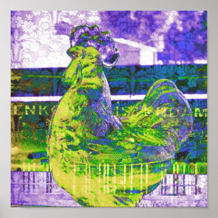 Poster Lime Rooster