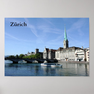 Poster Limmat River à Zürich