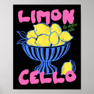 Poster Limoncello Italie Citrons Côte d'Amalfi Voyage Séj