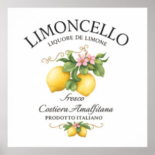 Poster Limoncello Italie Côte Amalfitaine