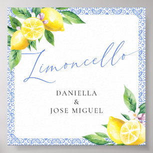 Poster Limoncello Lemon Positano Mariage italien