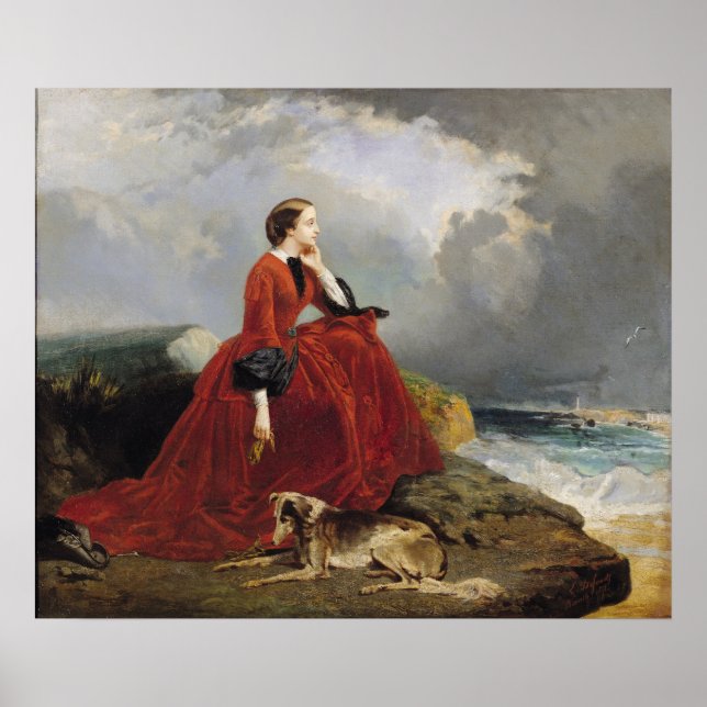 Poster L'impératrice Eugénie à Biarritz, 1858 (Devant)