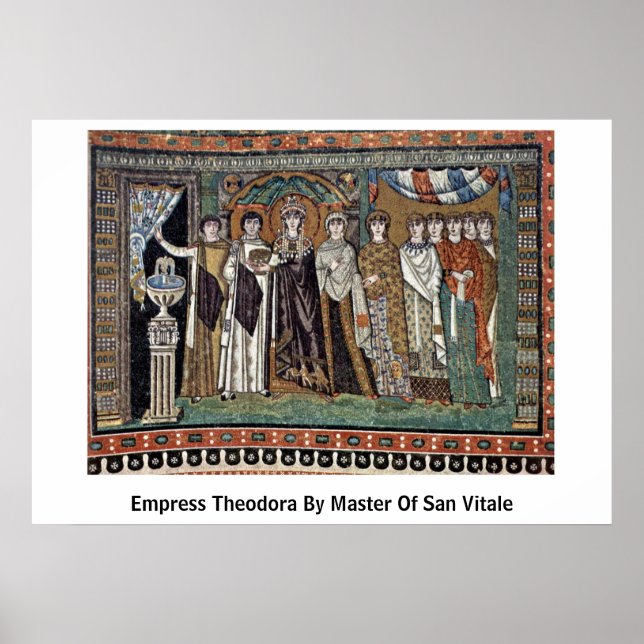 Poster L'Impératrice Theodora Par Maître De San Vitale (Devant)