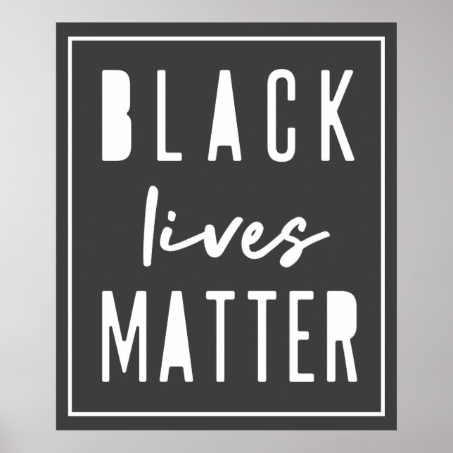 Poster L'importance de la vie noire | BLM Race Equality M (Devant)