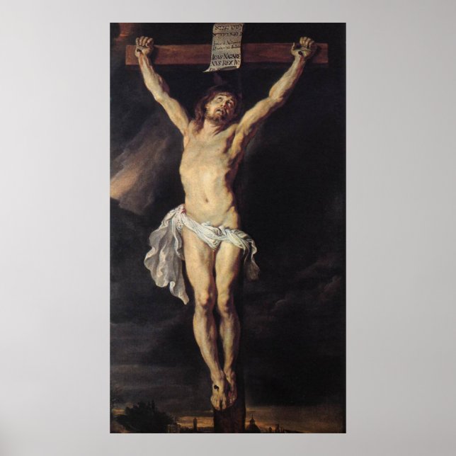 Poster L'Impression Crucifiée Christ Canvas (Devant)