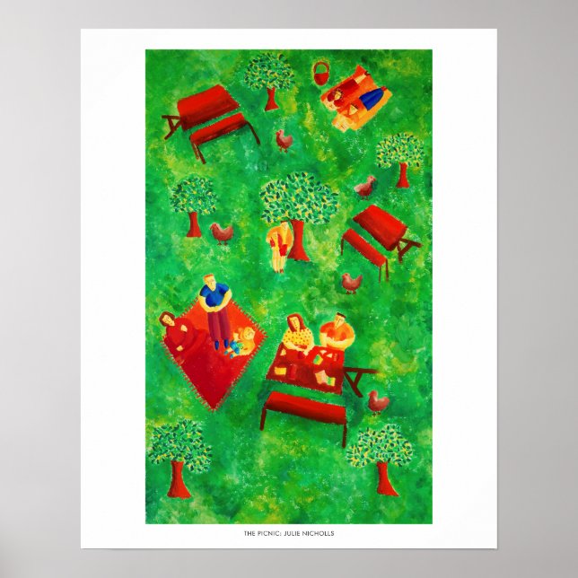 Poster L'impression d'art de peinture acrylique contempor (Devant)