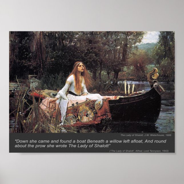 Poster L'impression Lady of Shalott (Devant)