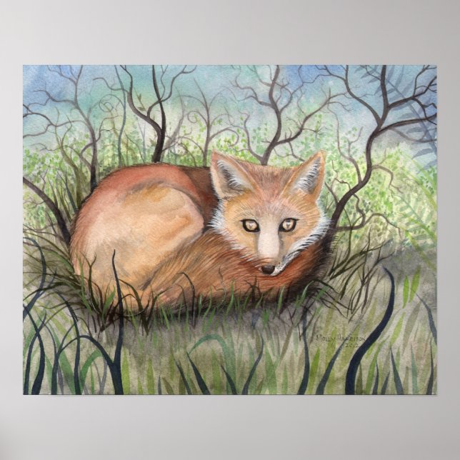 Poster L'impression Red Fox (Devant)