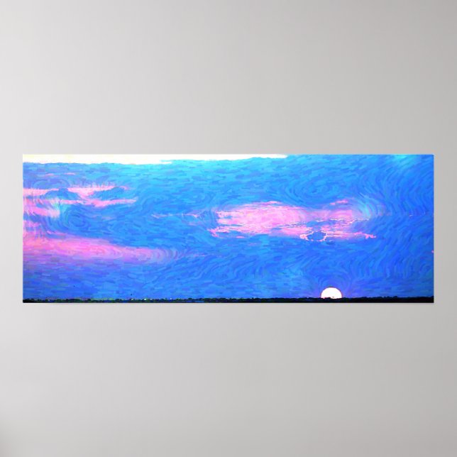 Poster L'impressionniste Sunset de l'affiche de la mer (Devant)