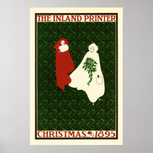 Poster L'imprimante intérieure 1895 Noël à Bradley Art