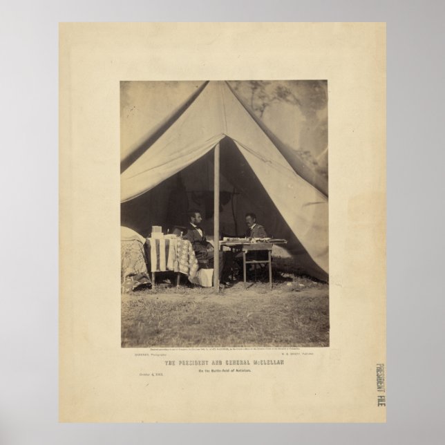 Poster Lincoln & Gen McClellan sur le champ de bataille A (Devant)