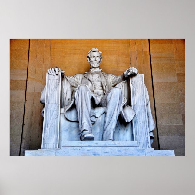 Poster Lincoln Memorial Statue, Washington D.C. (Devant)