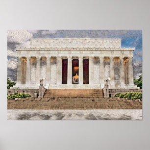 Poster Lincoln Memorial, Washington DC