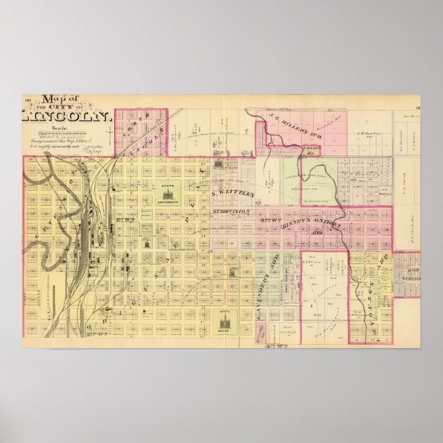 Poster Lincoln Nord, Nebraska (Devant)