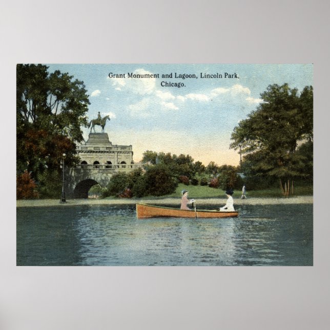 Poster Lincoln Park, Chicago 1915 Vintage (Devant)