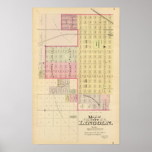 Poster Lincoln Sud, Nebraska (Devant)