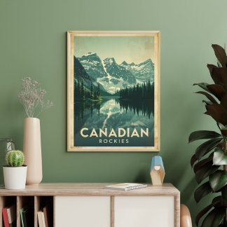 Poster L'inconnu vous attend – Canadian Rockies vintage