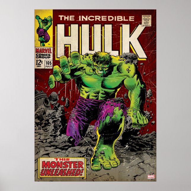 Poster L'incroyable bande dessinée Hulk #105 (Devant)