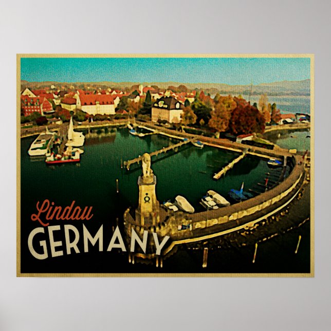 Poster Lindau Allemagne Panorama (Devant)