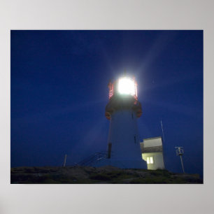 Poster lindesnes fyr, point le plus au sud du nord
