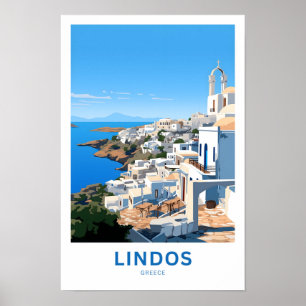 Poster Lindos Grèce Imprimer