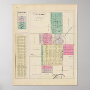 Poster Lindsborg, King City, Roxbury, Kansas