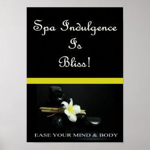 Poster L'indulgence de spa est bonheur